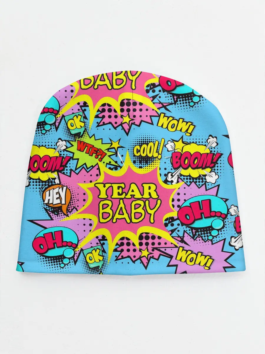 Детская шапка / Year baby Pop art print