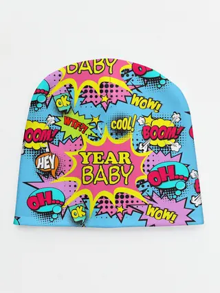 Детская шапка / Year baby Pop art print