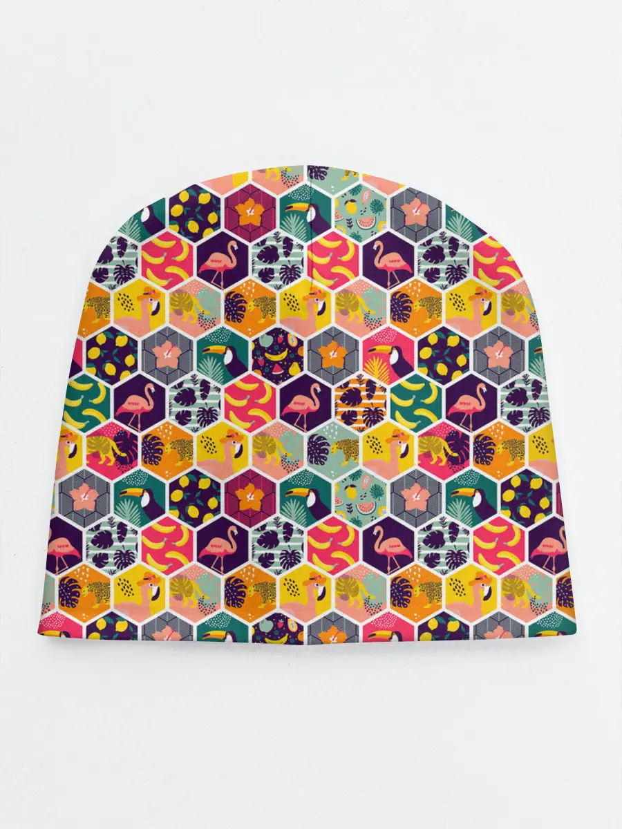 Детская шапка / Тропический коллаж