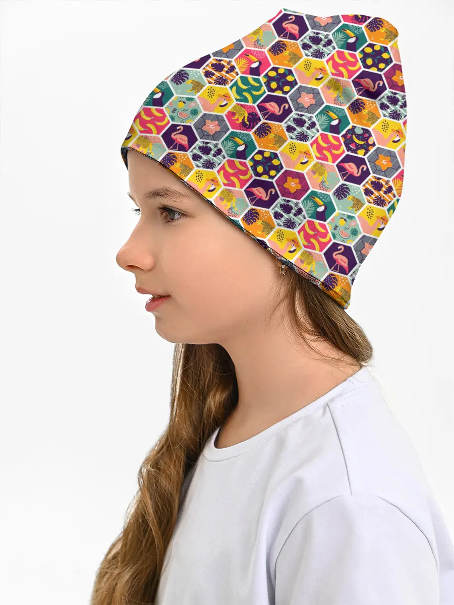 Детская шапка / Тропический коллаж