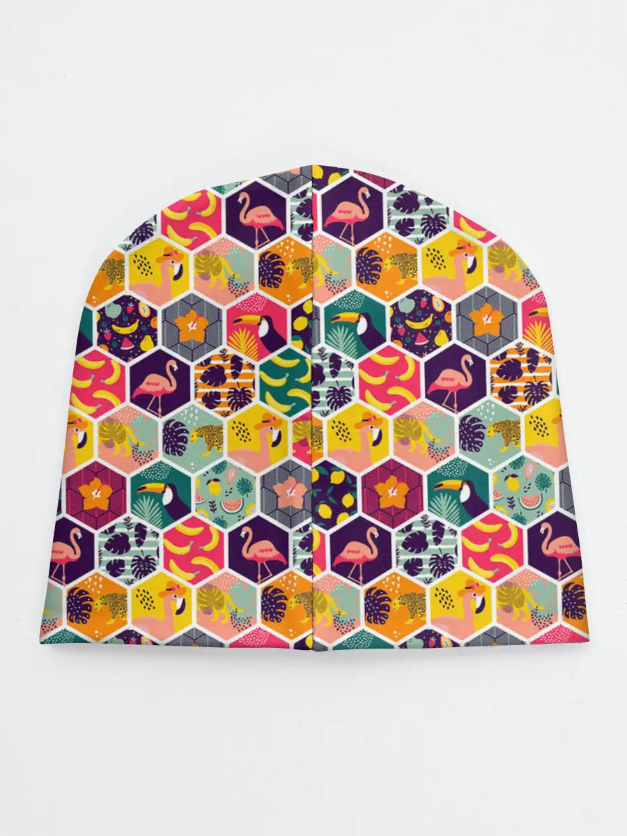 Детская шапка / Тропический коллаж