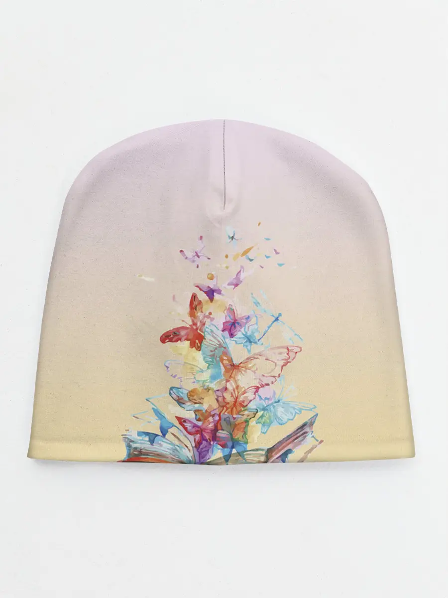 Детская шапка / бабочки из книги