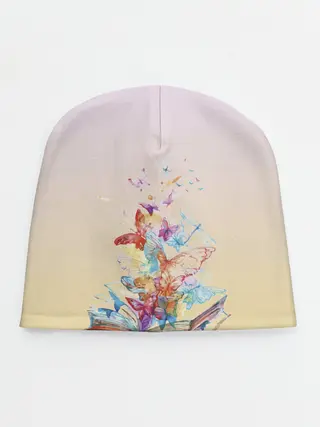 Детская шапка / бабочки из книги