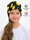 Детская шапка / Лимоны на чёрном