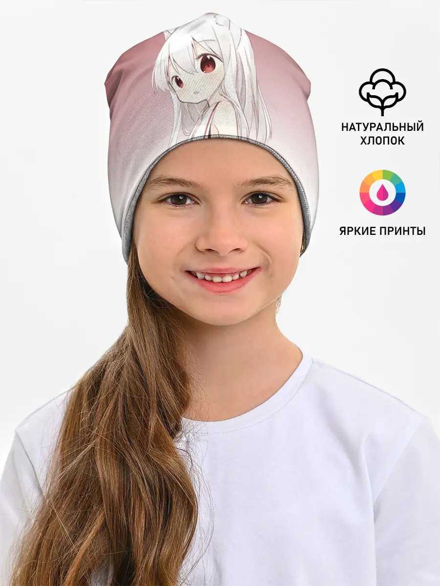 Детская шапка / малышка ушки хвост глаза