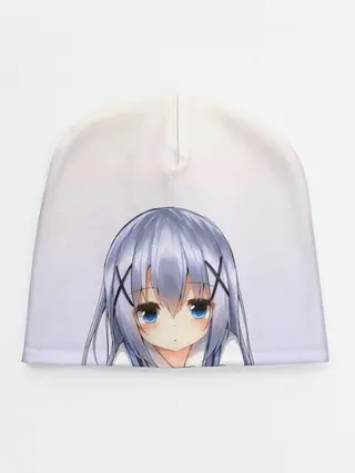 Детская шапка / малышка с пушистиком