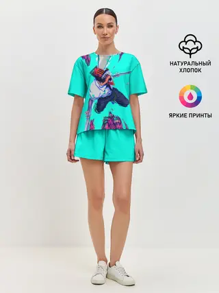 Женская пижама с шортами / ЧЕЛОВЕК БЕНЗОПИЛА ДЕНДЖИ