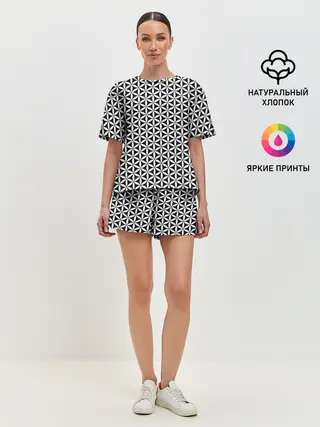 Женская пижама с шортами / Цветок Жизни