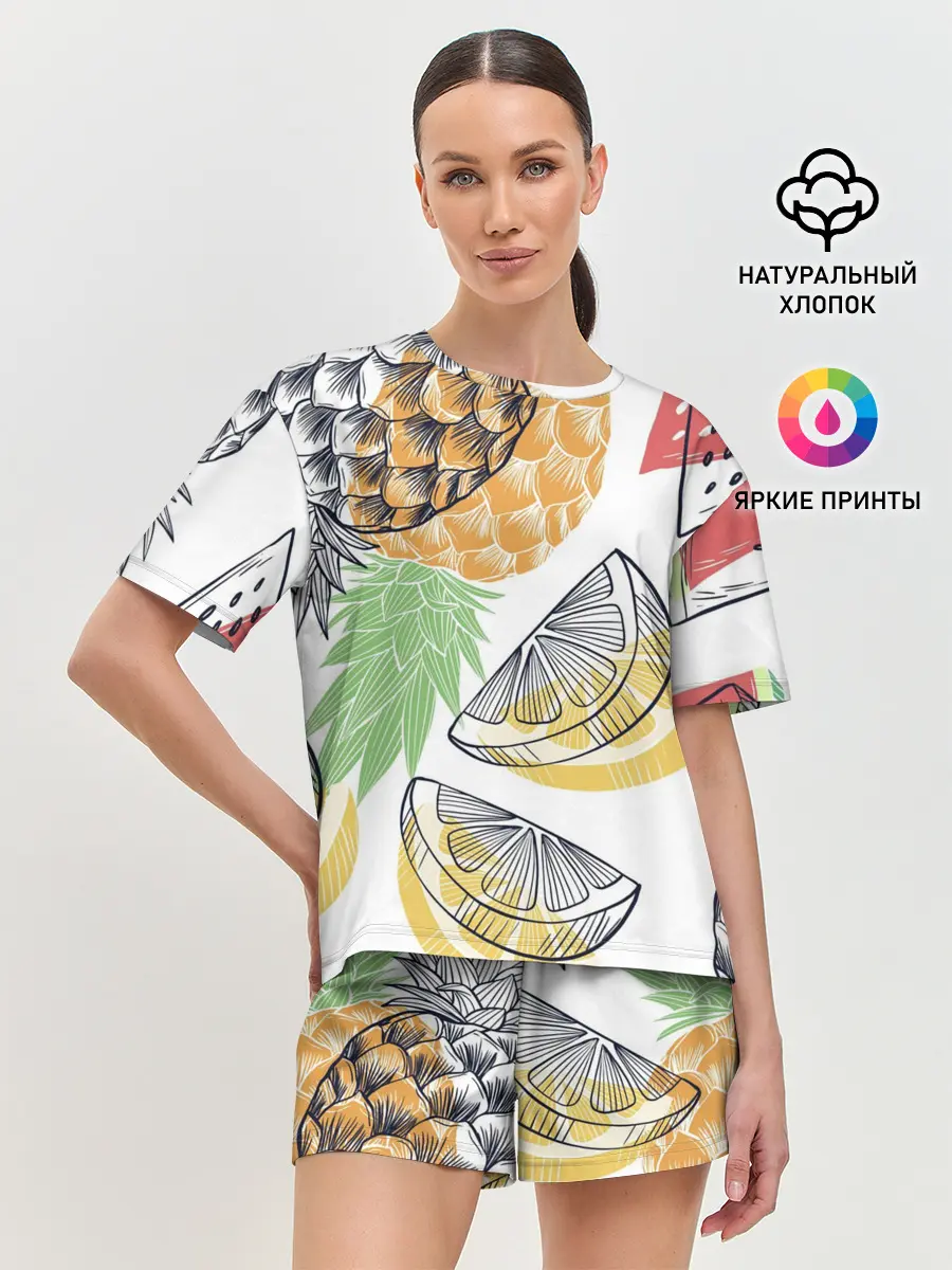 Женская пижама с шортами / Сочное настроение