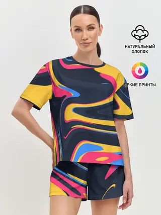 Женская пижама с шортами / Color Mix