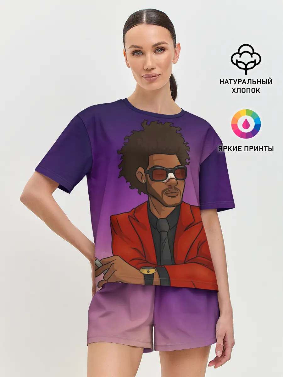 Женская пижама с шортами / Стильный Уикенд