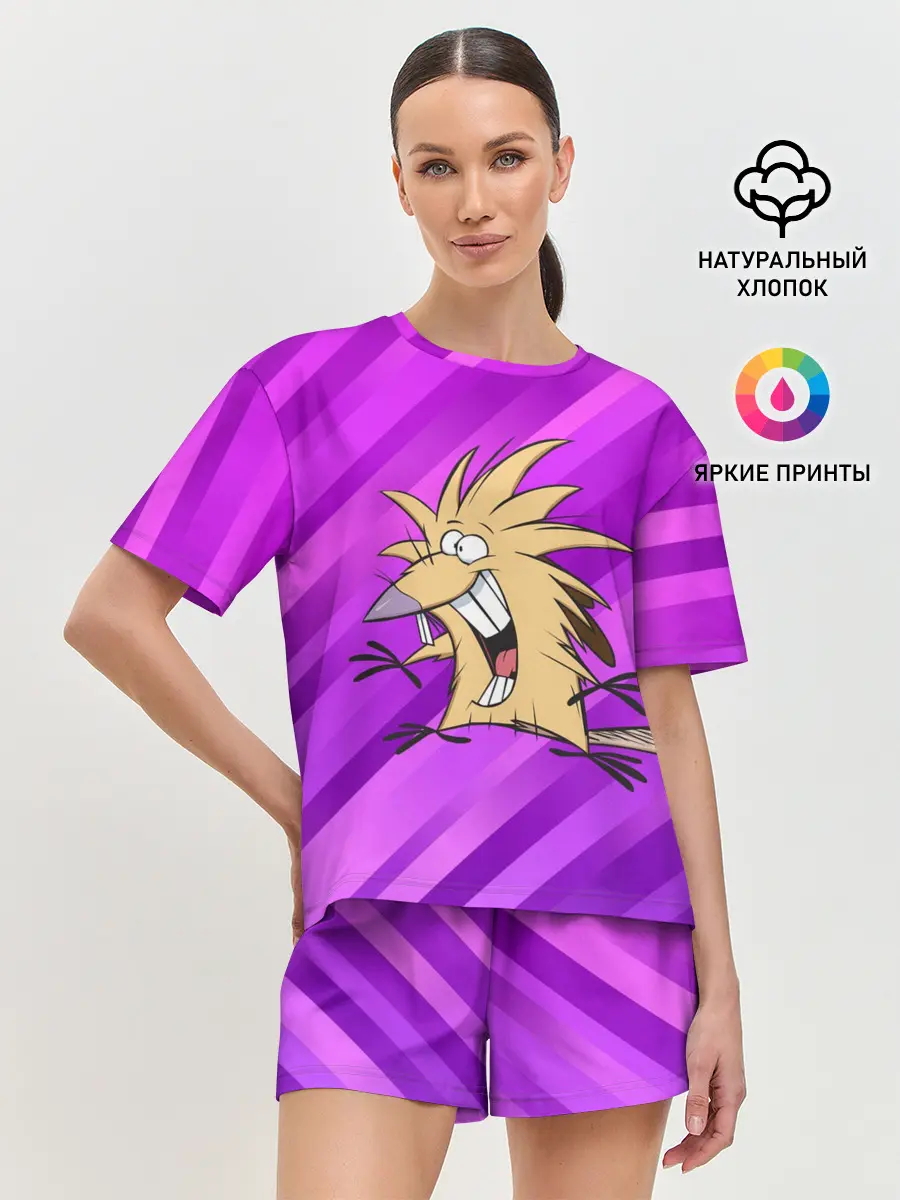 Женская пижама с шортами / Крутые Бобры