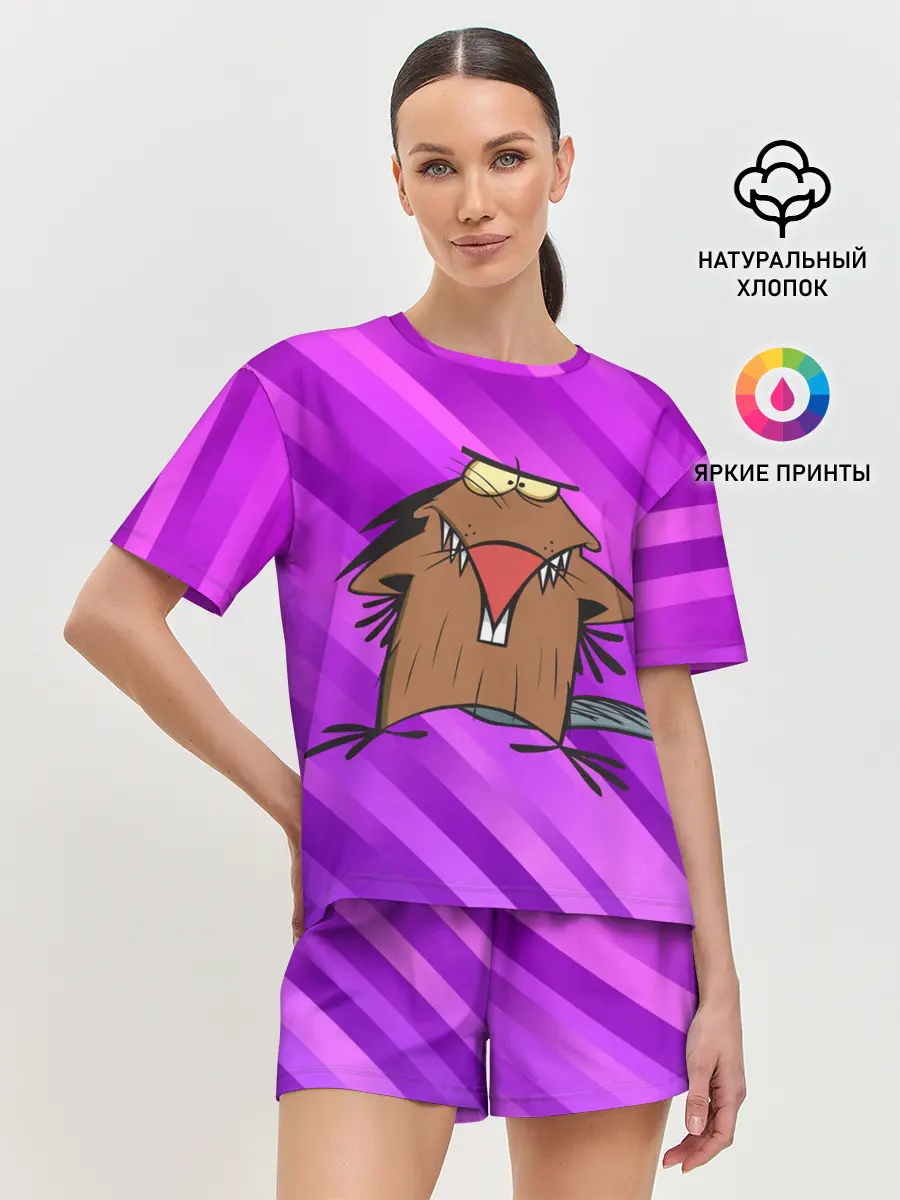 Женская пижама с шортами / Крутые Бобры мультфильм