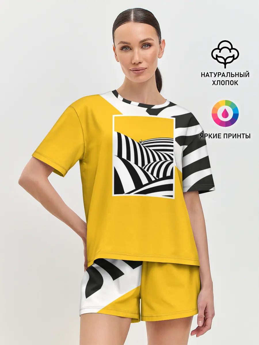 Женская пижама с шортами / Крути педали