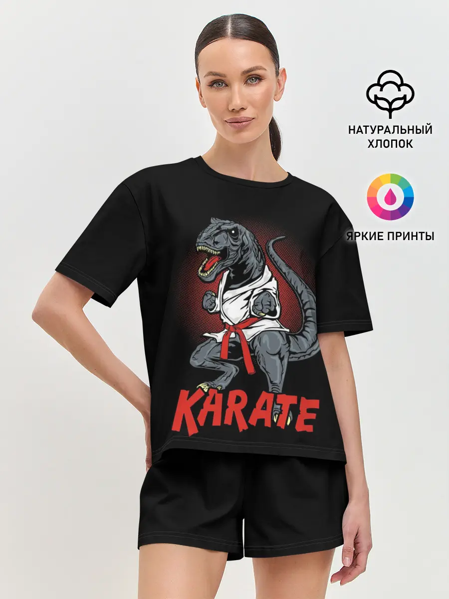 Женская пижама с шортами / KARATE T-REX