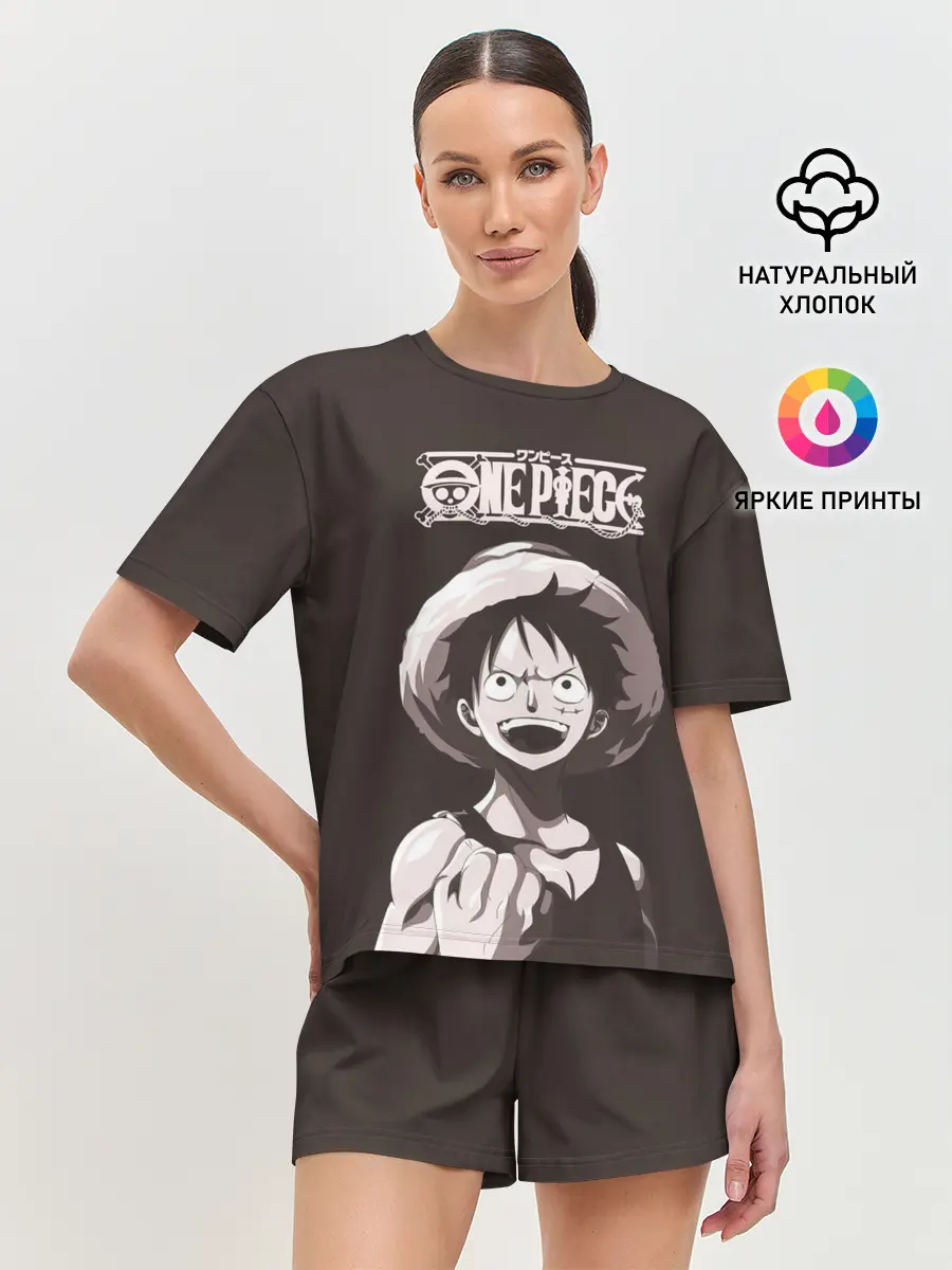 Женская пижама с шортами / One Piece | Манки Д. Луффи