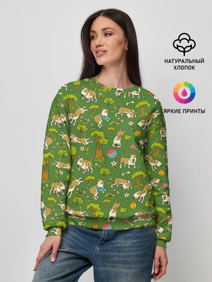 Женский свитшот / Забавные собаки