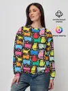 Женский свитшот / Разноцветные котики