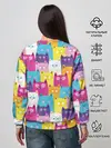 Женский свитшот / Разноцветные котики