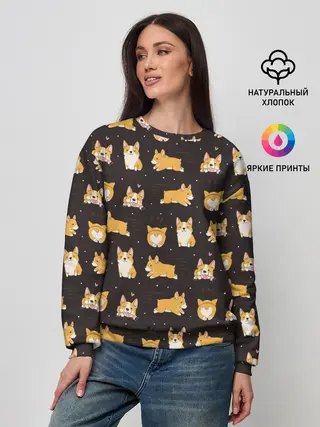 Женский свитшот / Корги
