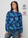 Женский свитшот / Листья. Ночные тропики