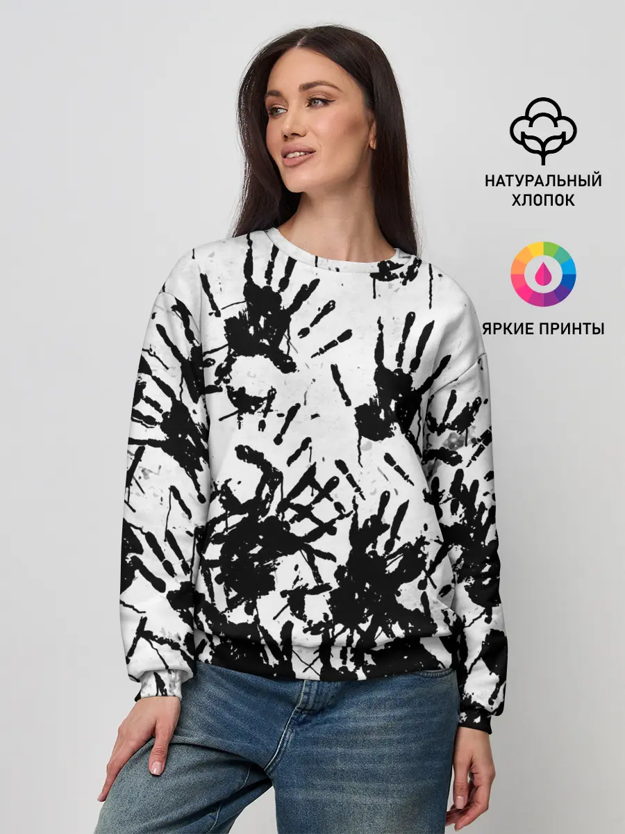 Женский свитшот / Отпечатки - DEATH STRANDING