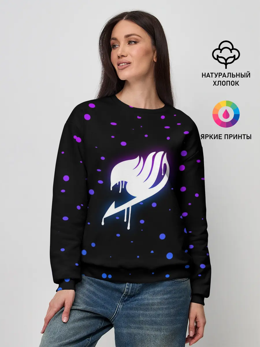 Женский свитшот / ночной Фейри Тейл