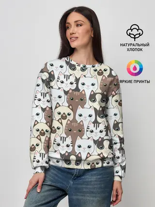 Женский свитшот / Котики