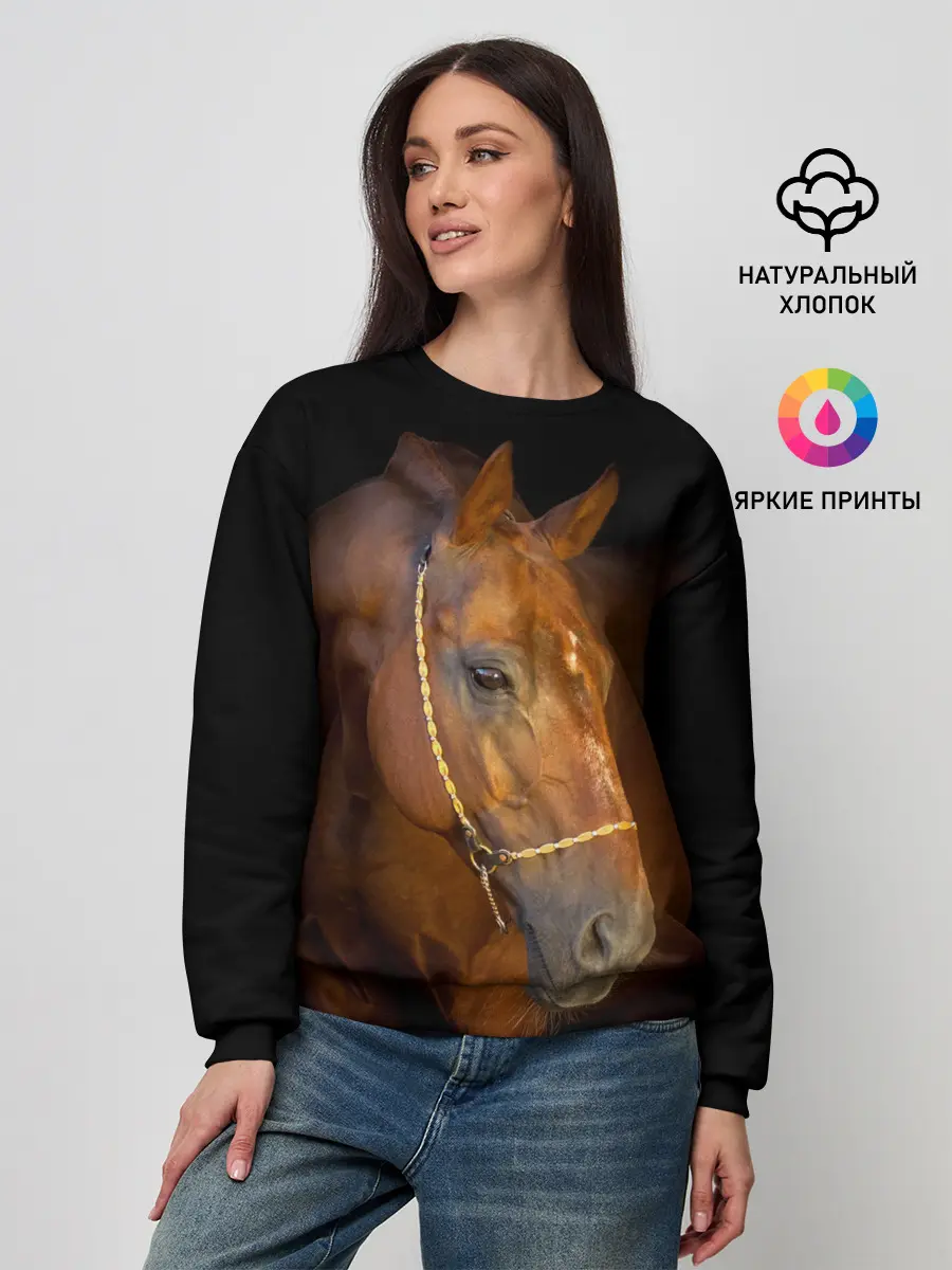 Женский свитшот / Гнедая лошадь