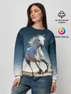 Женский свитшот / Серый в яблоках конь