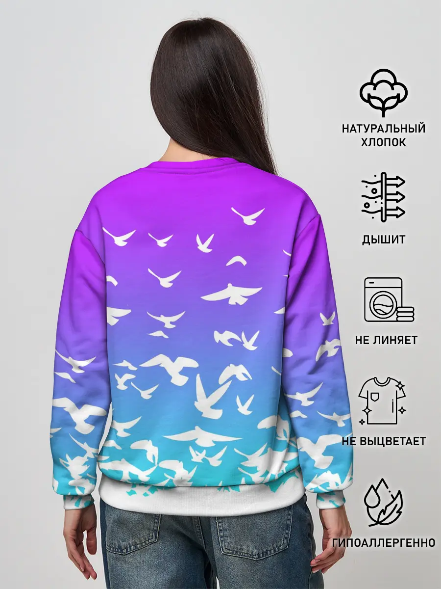 Женский свитшот / Фейри Тейл птички