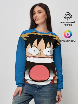 Женский свитшот / Луффи - Чё??!!
