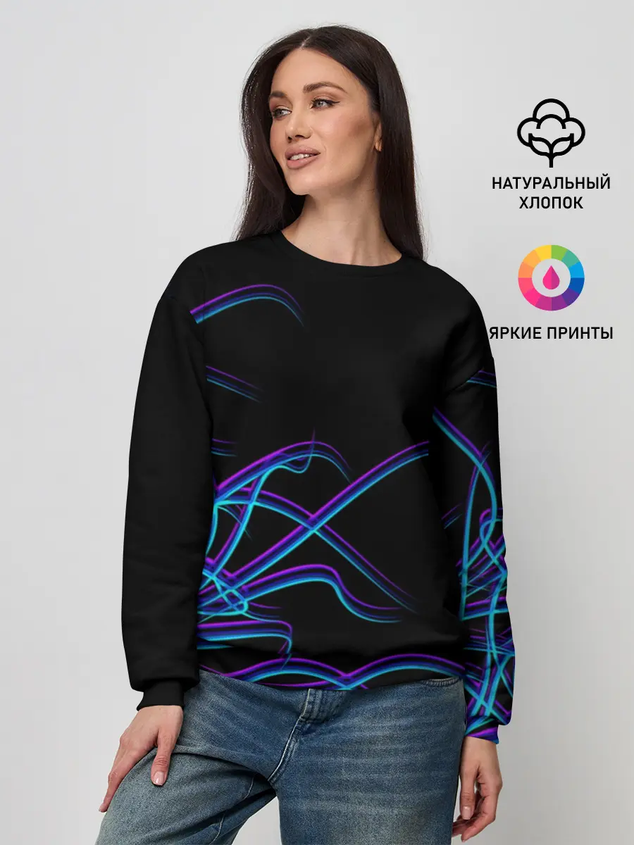 Женский свитшот / Неоновые Щупальцы