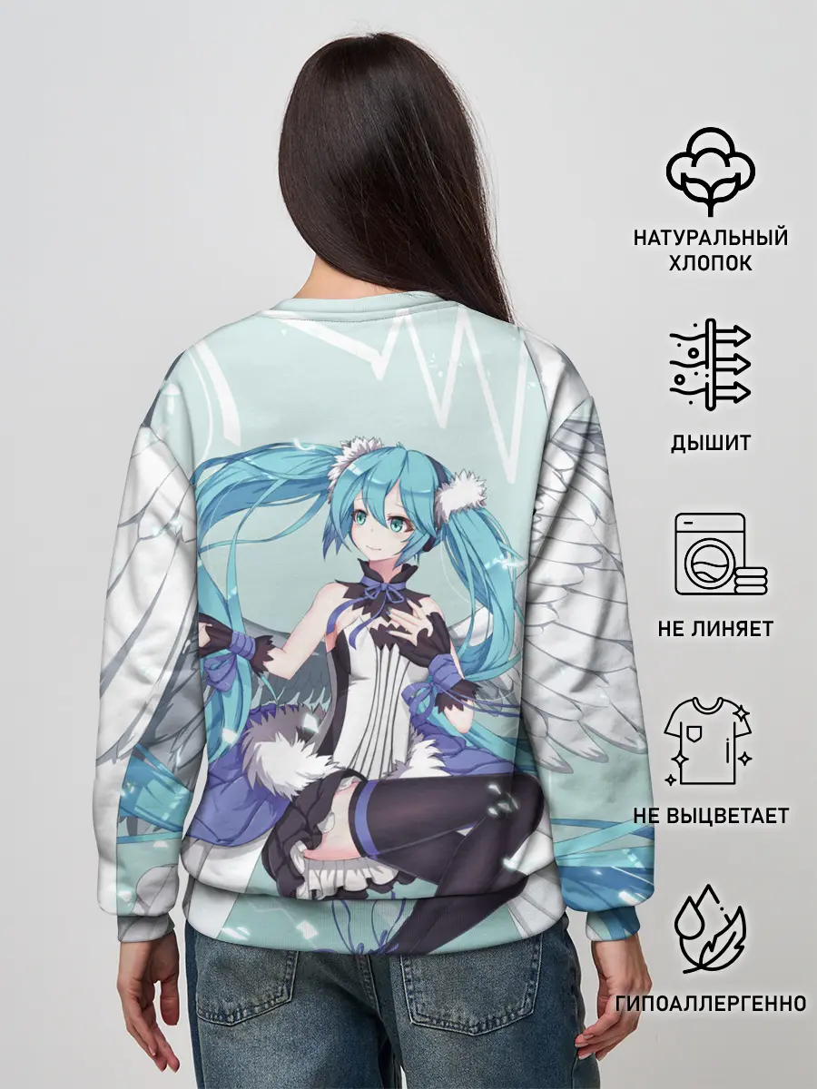 Женский свитшот / Хацуне Мику с крыльями