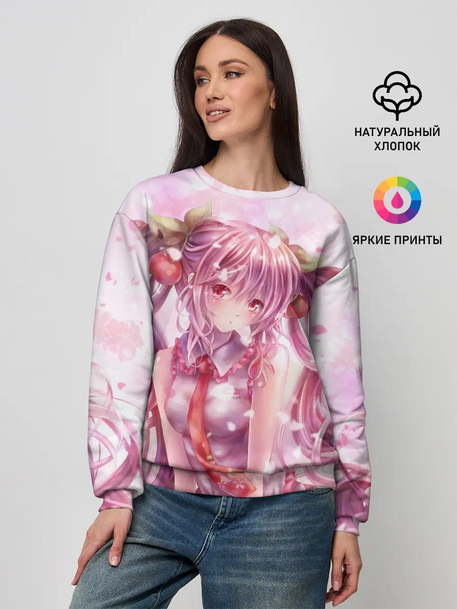 Женский свитшот / Ванильная Hatsune Miku