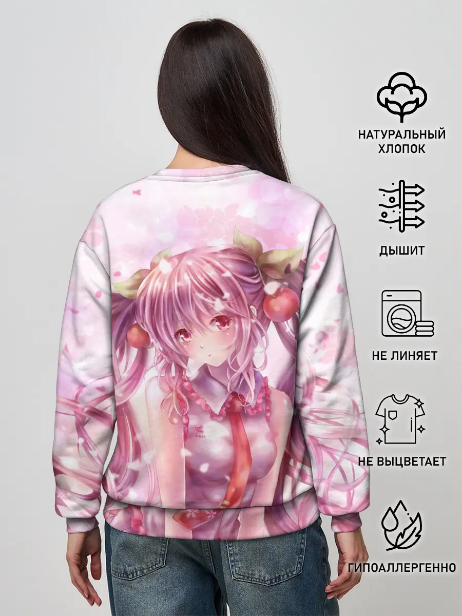 Женский свитшот / Ванильная Hatsune Miku