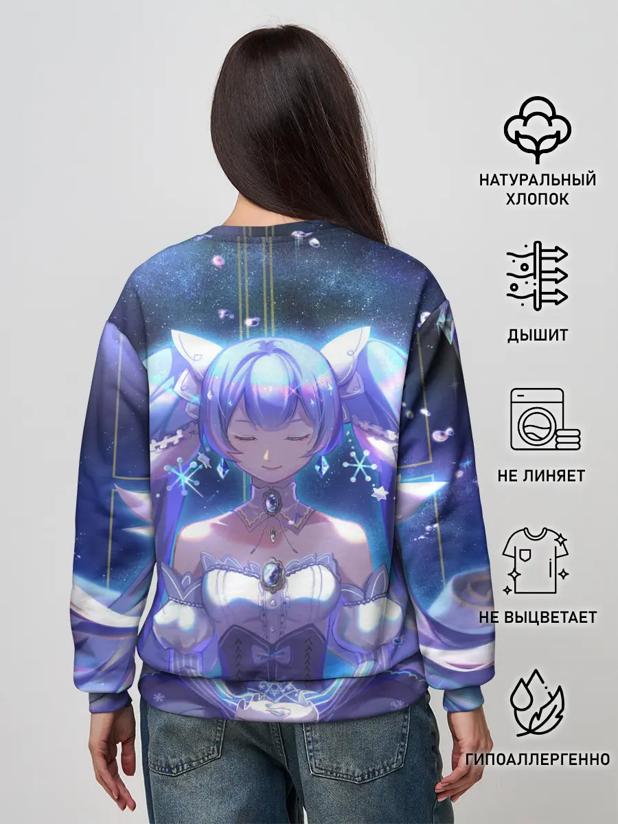 Женский свитшот / Хатцуне Мику медитирует