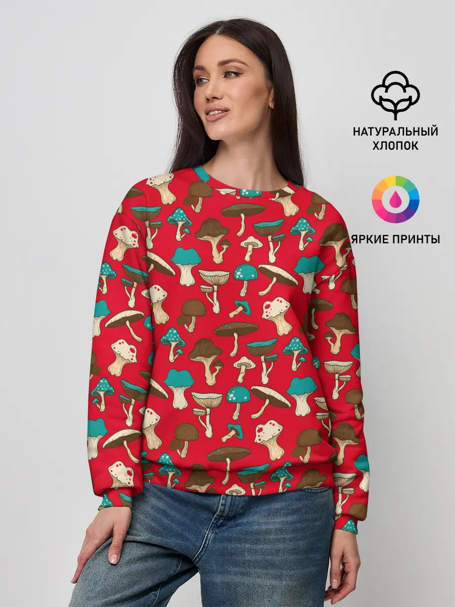 Женский свитшот / Грибы