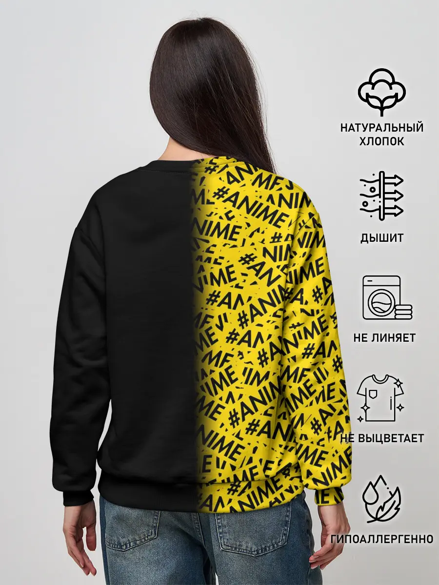 Женский свитшот / ANIME pattern text