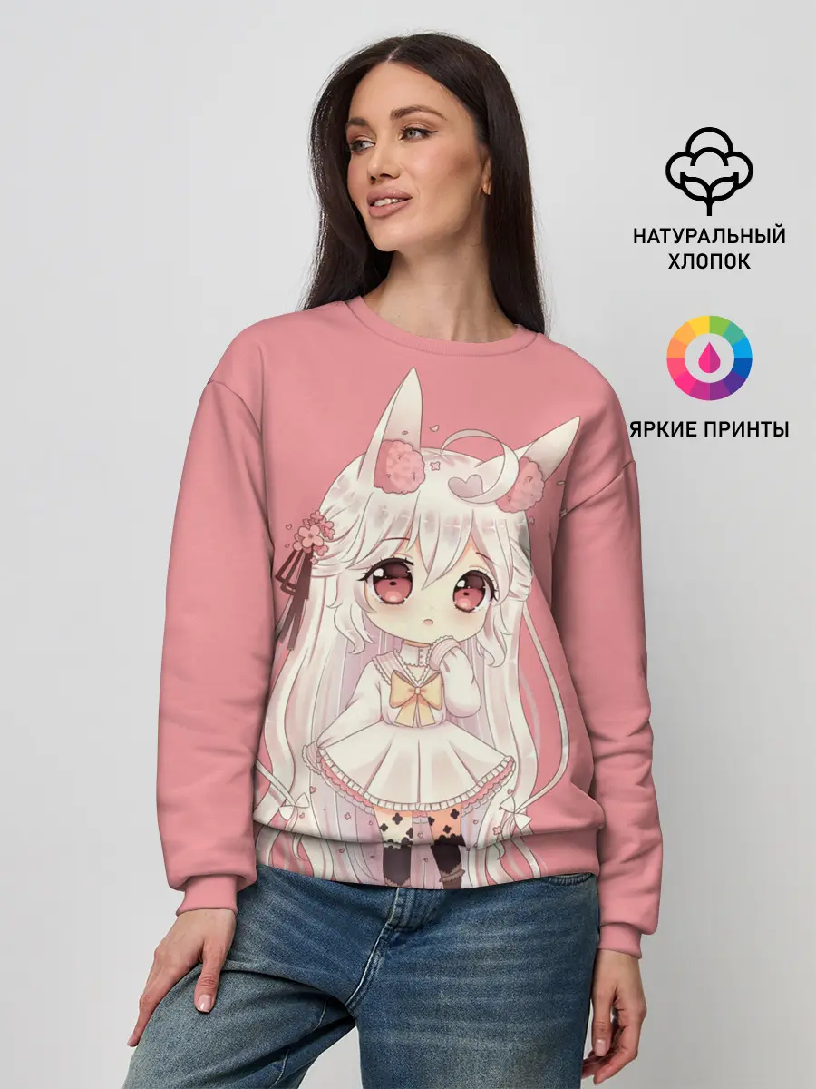 Женский свитшот / Неко тян