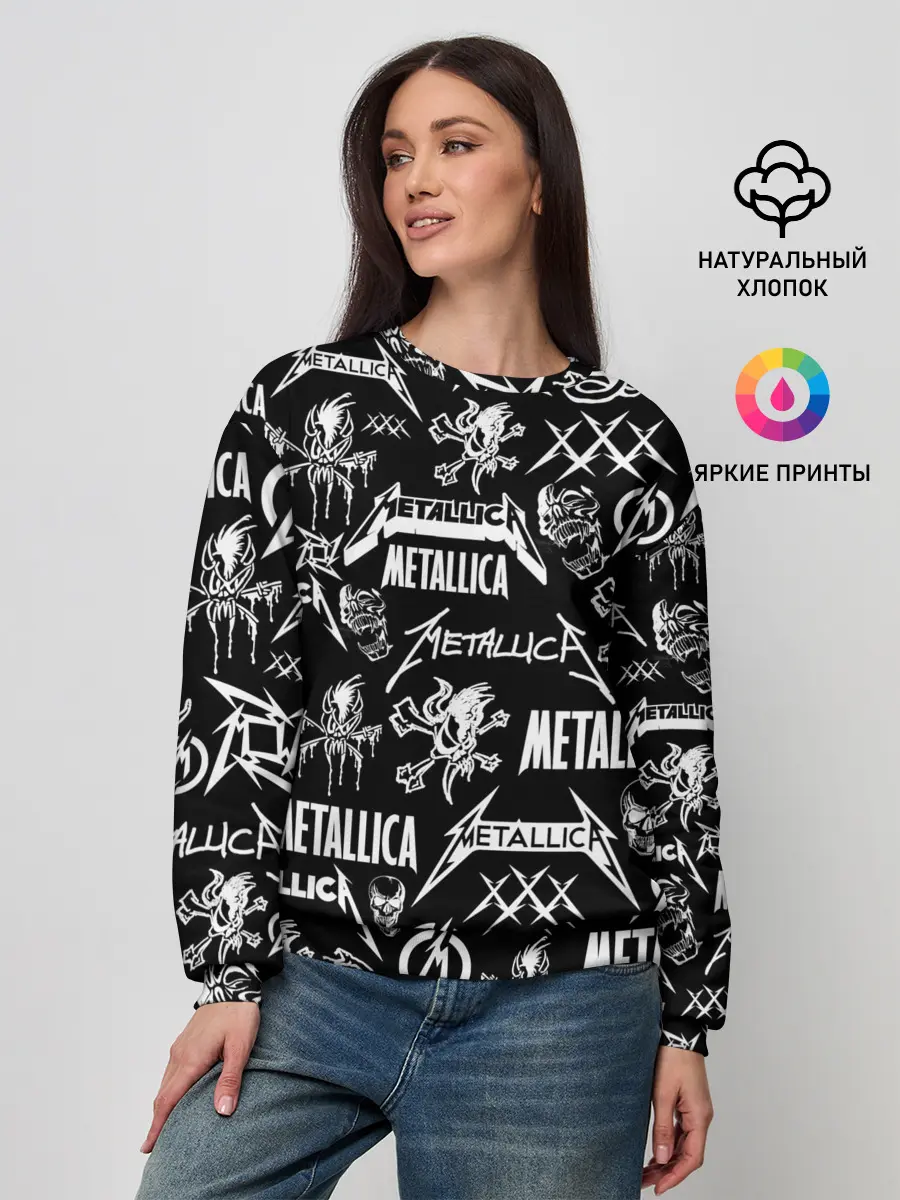 Женский свитшот / METALLICA LOGOBOMBING