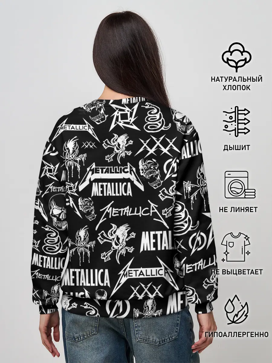 Женский свитшот / METALLICA LOGOBOMBING
