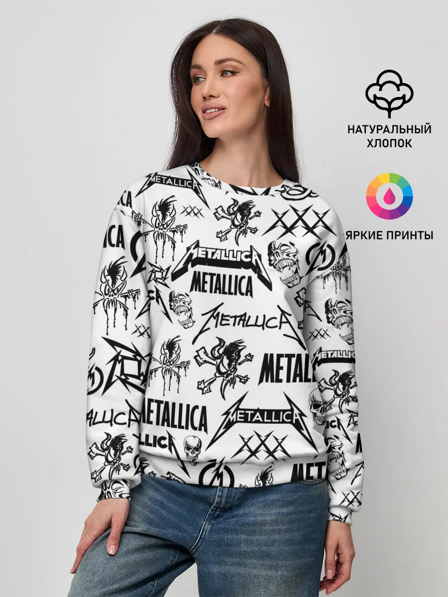Женский свитшот / METALLICA LOGOBOMBING