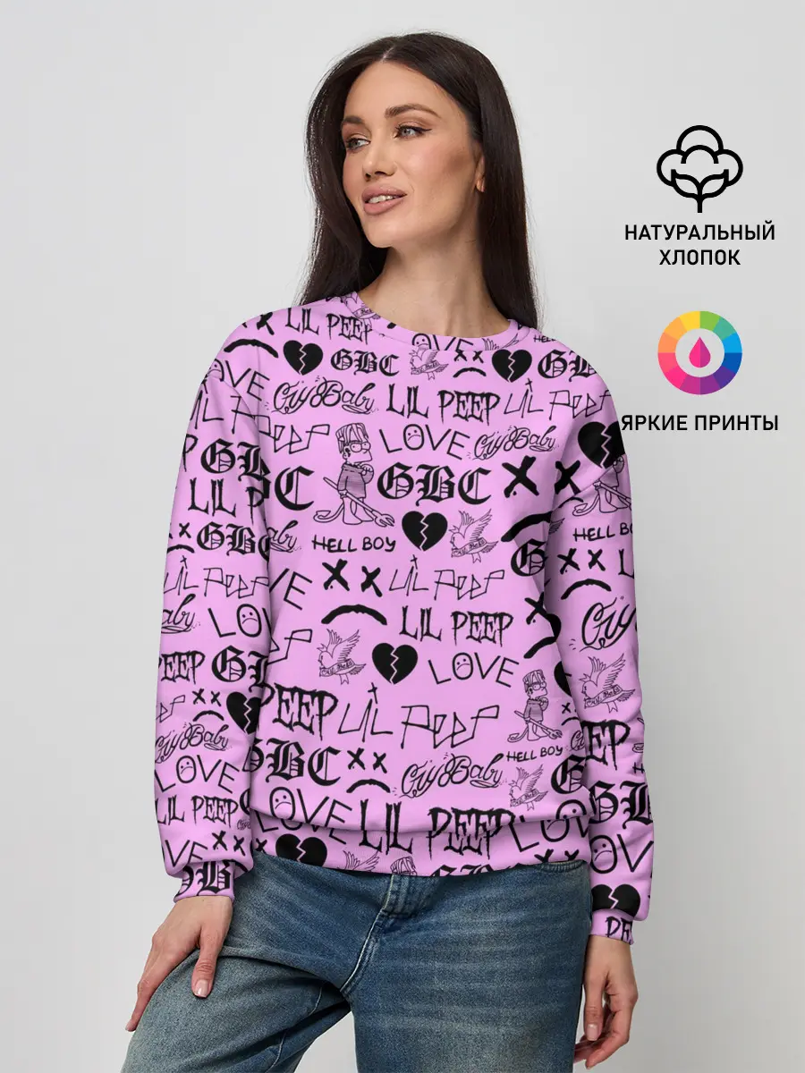 Женский свитшот / LIL PEEP LOGOBOMBING