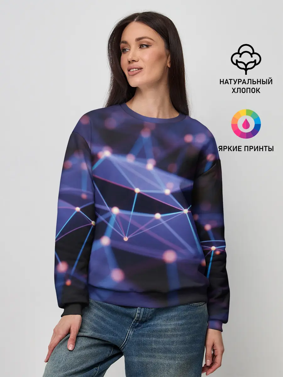 Женский свитшот / 3D блики