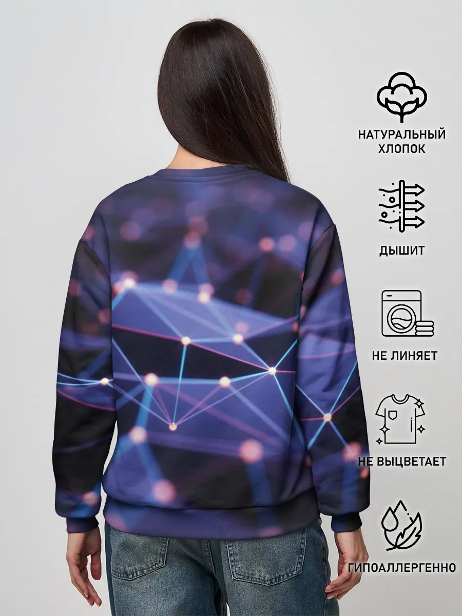 Женский свитшот / 3D блики