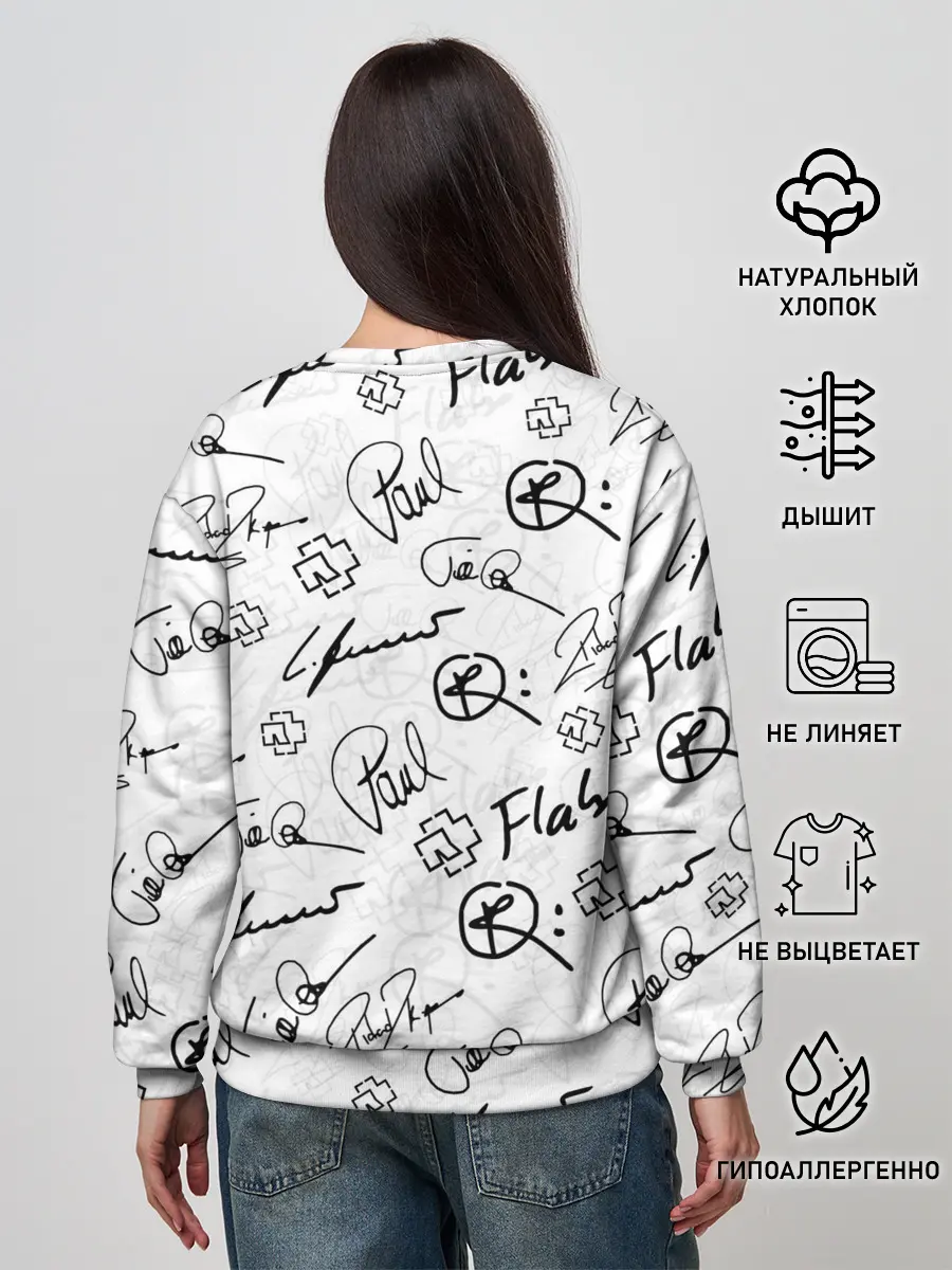 Женский свитшот / RAMMSTEIN АВТОГРАФЫ