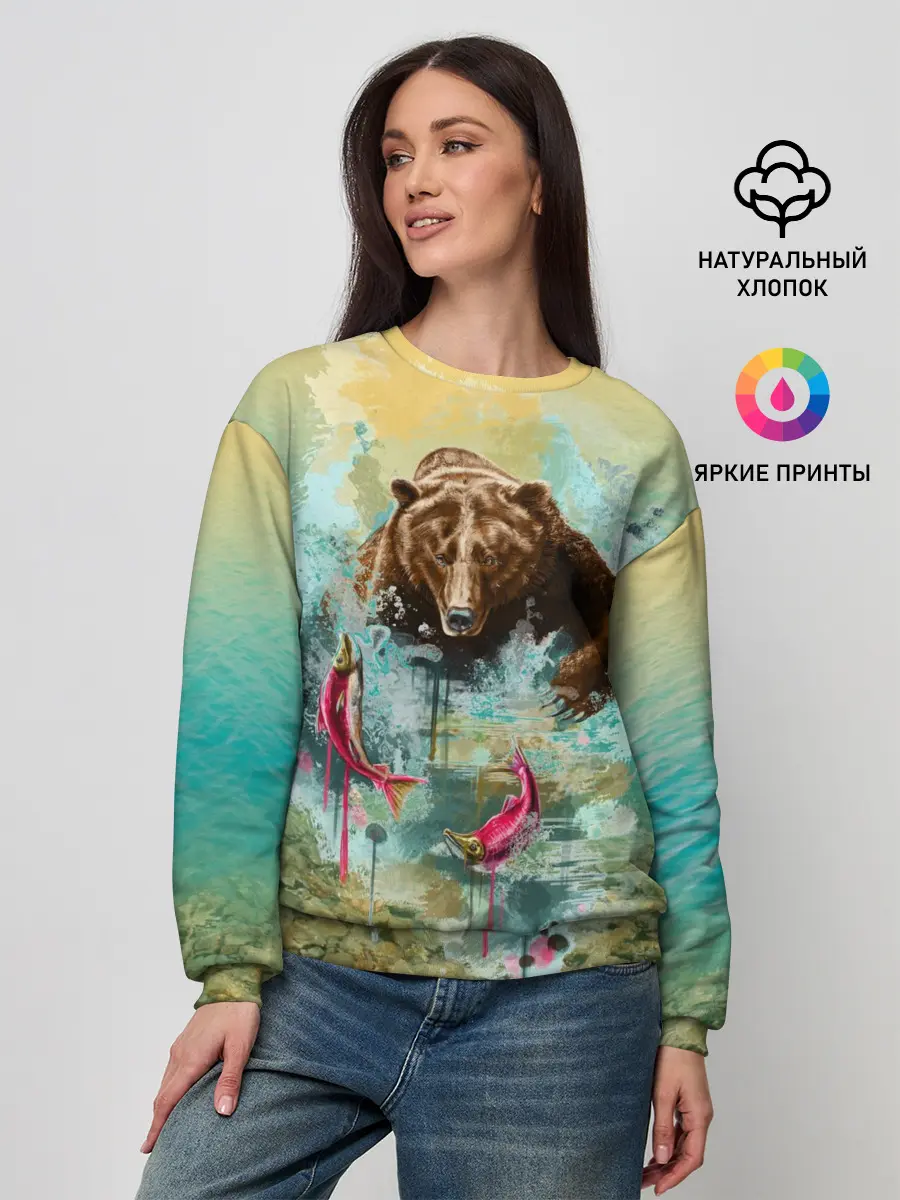 Женский свитшот / Рыбалка