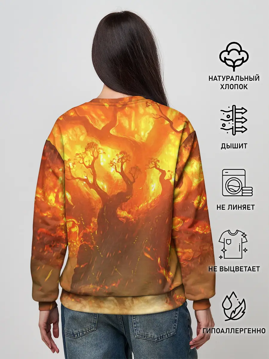 Женский свитшот / Горящая Сибирь