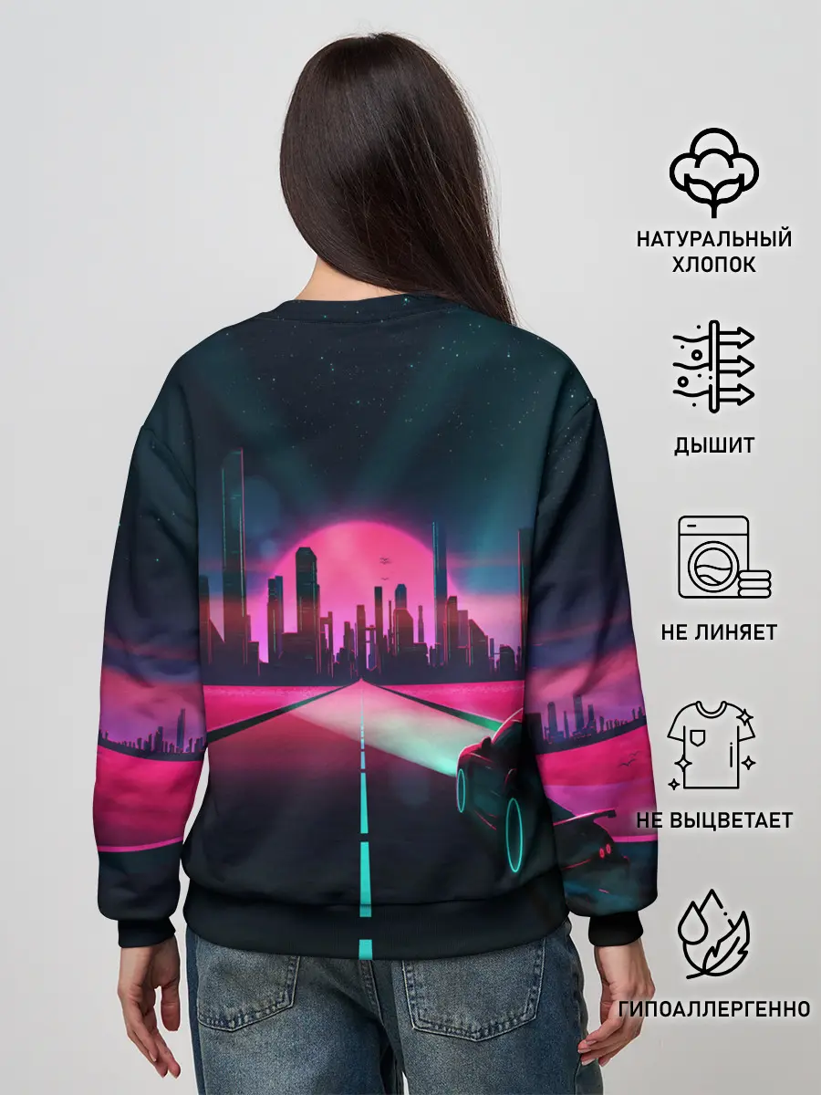 Женский свитшот / НЕОНОВЫЙ ГОРОД